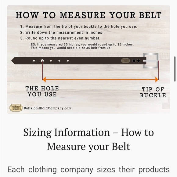 The Buffalo Billfold company Genuine Buffalo Leather size 46 - Picture 3 of 3